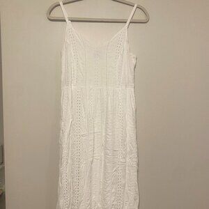 White Strappy Midi-Dress